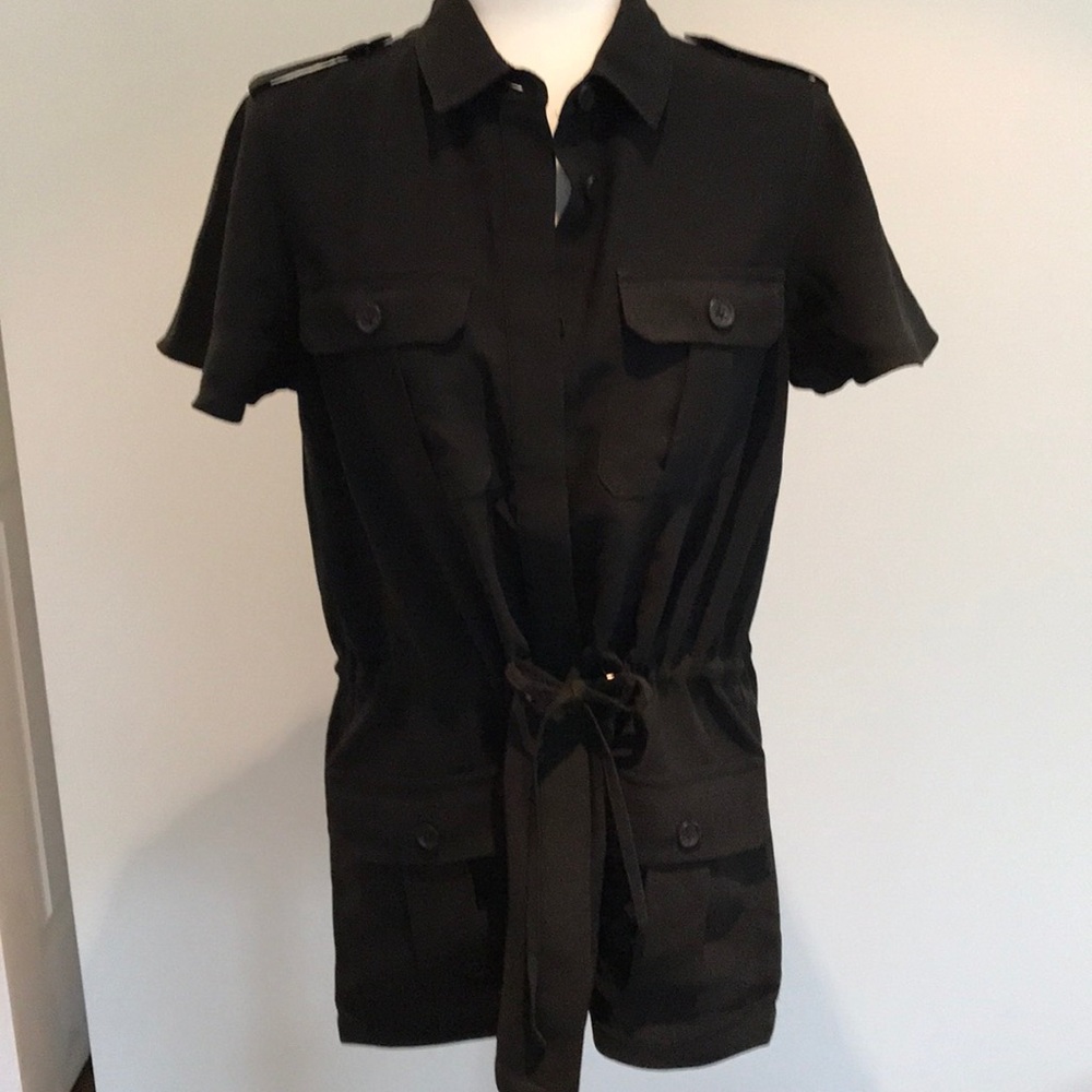 NWT Banana Republic black utility shirt jacket